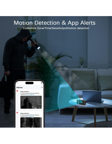 Cámara de Seguridad Interior Kelucimy H1 1080P Wi-Fi con Visión Nocturna