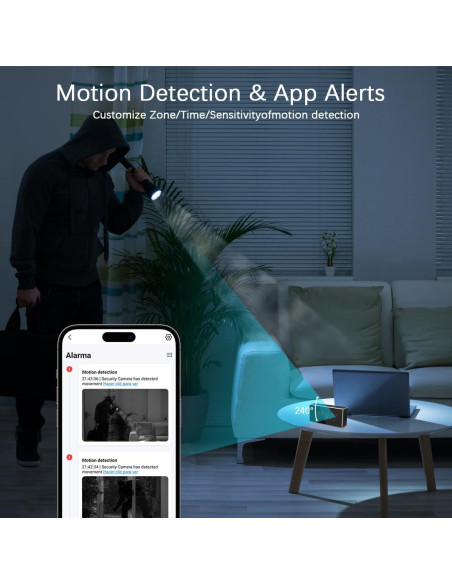 Cámara de Seguridad Interior Kelucimy H1 1080P Wi-Fi con Visión Nocturna