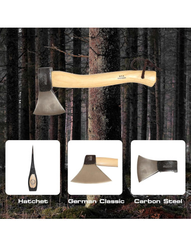 Hacha Prandi PRA0306TH Acero Carbono 600g Mango Hickory