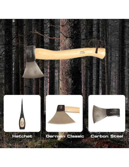 Hacha Prandi PRA0306TH Acero Carbono 600g Mango Hickory