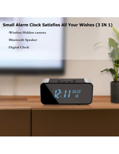 Cámara de Seguridad Reloj Despertador Cazoyol 4K Wi-Fi