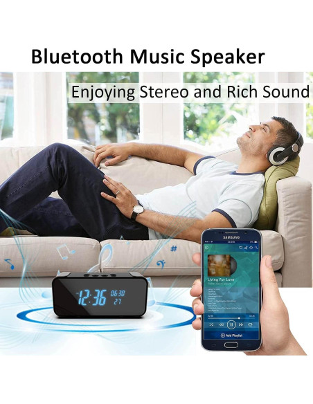 Cámara de Seguridad Reloj Despertador Cazoyol 4K Wi-Fi