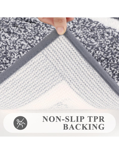 Conjunto de Alfombrillas de Baño Pauwer 3 Piezas Microfibra Gris