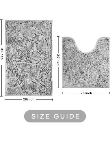 Conjunto de Alfombrillas de Baño Flotstiga 2 Piezas Antideslizantes