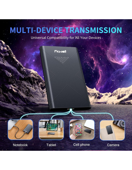 SSD Externo Fikwot FP80 1TB USB 3.2, 2000MB/s, Compatible PS5