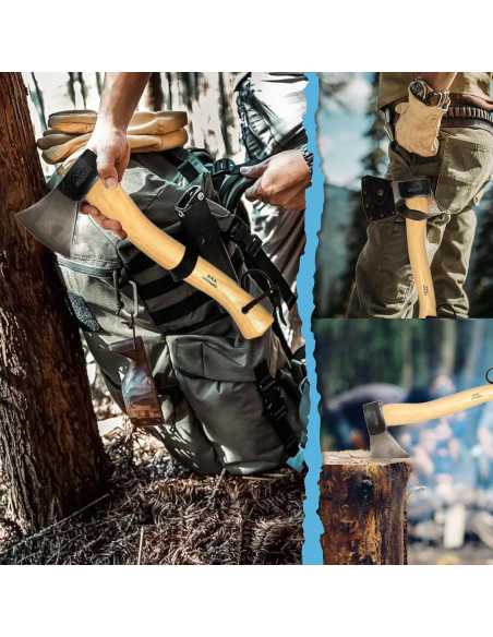 Hacha Prandi PRA0306TH Acero Carbono 600g Mango Hickory