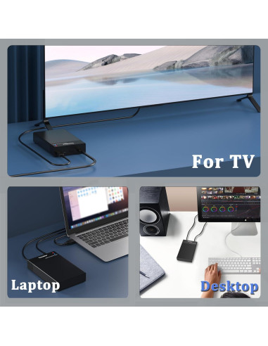 Estación de Acoplamiento Tccmebius TCC-S8 para HDD/SSD SATA 2.5/3.5" hasta 22TB