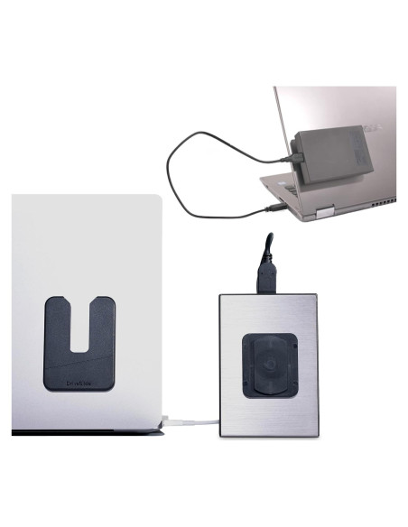 Soporte Externo para Disco Duro DriveSlide Negro - Organizador Portátil