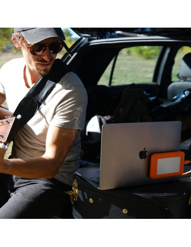 Soporte Externo para Disco Duro DriveSlide Negro - Organizador Portátil