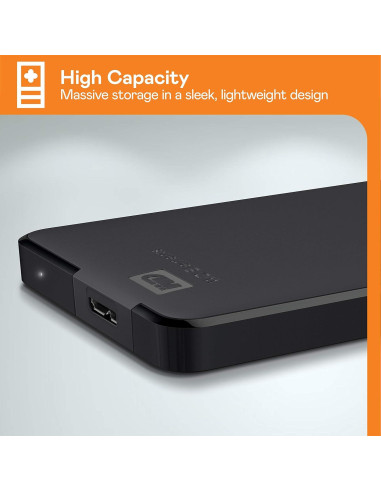 Disco Duro Externo Portátil WD 3TB USB 3.0 Negro