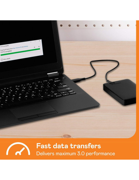 Disco Duro Externo Portátil WD 3TB USB 3.0 Negro