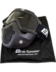 Gafas de Motocicleta Birdz Skylark con Máscara Facial Removible 2