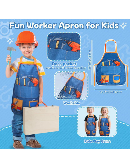 Juego de herramientas Montessori XQ para niños 3-6 años 44 piezas