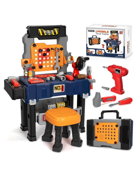 Banco de herramientas para niños Shantou 75 piezas con taladro