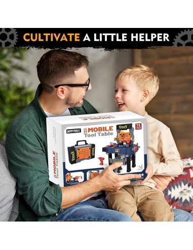 Banco de herramientas para niños Shantou 75 piezas con taladro