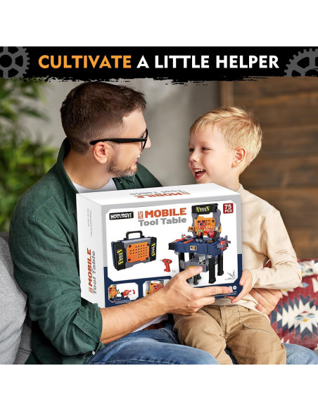 Banco de herramientas para niños Shantou 75 piezas con taladro