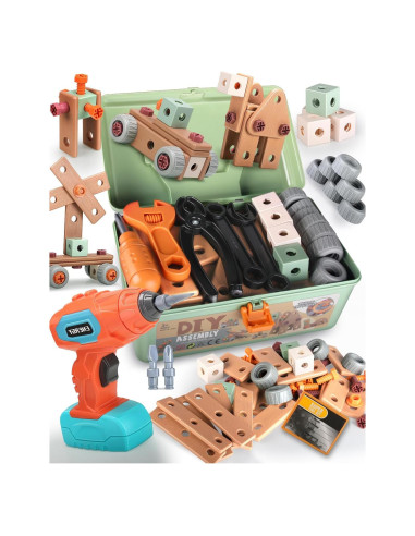 Juego de Herramientas para Niños ZFSZSY con Taladro Eléctrico