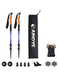 Bastones de Senderismo Aihoye Ajustables Plegables 0,28 kg