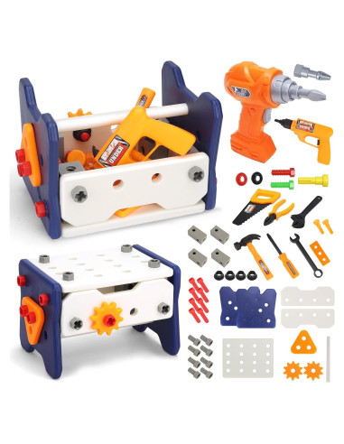 Juego de Herramientas para Niños Whimtoyland 58 PCS con Taladro