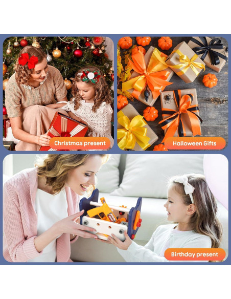 Juego de Herramientas para Niños Whimtoyland 58 PCS con Taladro