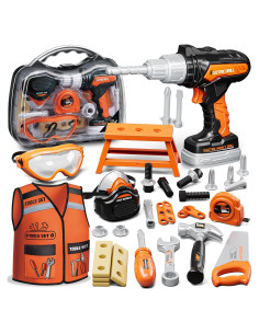 Juego de Herramientas KidBloom para Niños con Taladro y Chaleco