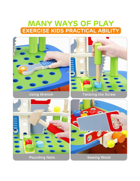 Juego de Herramientas Montessori Ohuhu 89 Piezas para Niños