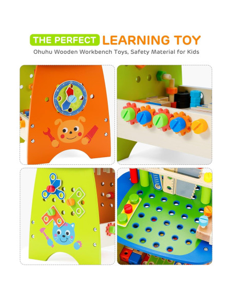 Juego de Herramientas Montessori Ohuhu 89 Piezas para Niños