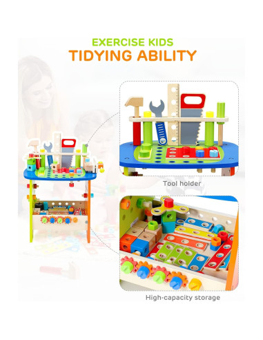 Juego de Herramientas Montessori Ohuhu 89 Piezas para Niños