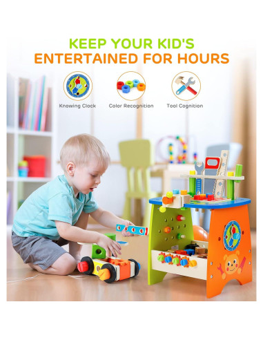 Juego de Herramientas Montessori Ohuhu 89 Piezas para Niños