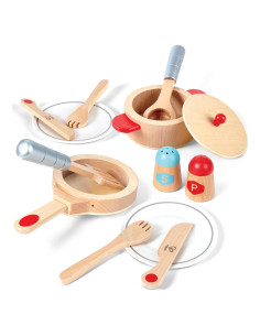 Set de Cocina de Madera Hape 13 Piezas para Niños 3+