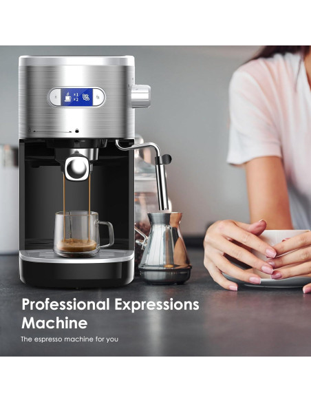 Máquina de Espresso COWSAR 20 Bar Compacta con Varita de Vapor