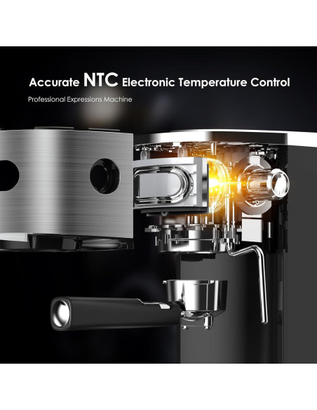 Máquina de Espresso COWSAR 20 Bar Compacta con Varita de Vapor