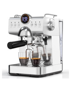 Cafetera Espresso COWSAR 20 Bar Acero Inoxidable 1.5L LED