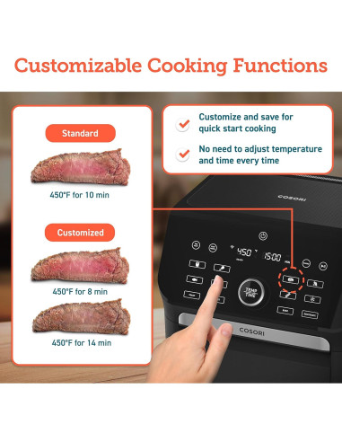 Freidora de Aire COSORI 10 Qt Horno Tostador 14 en 1 Inteligente