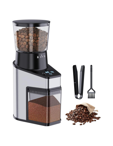 Molino de Café Eléctrico QJA CG-T, 60 Configuraciones, Pantalla LCD