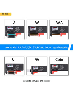 Probador de Baterías Digital LCD CNDHD 168 Universal 1.2-4.8V 2