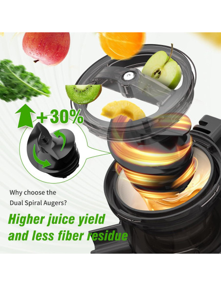 Exprimidor de Prensa en Frío VENNEX 1.04L Doble Tornillo