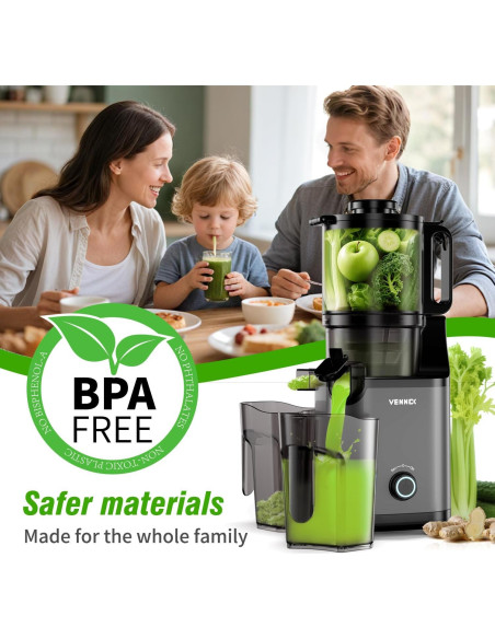 Exprimidor de Prensa en Frío VENNEX 1.04L Doble Tornillo