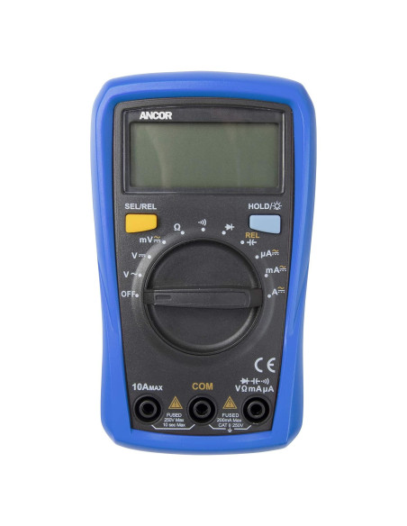 Multímetro Digital Ancor 703072 8 Funciones 0.25 kg