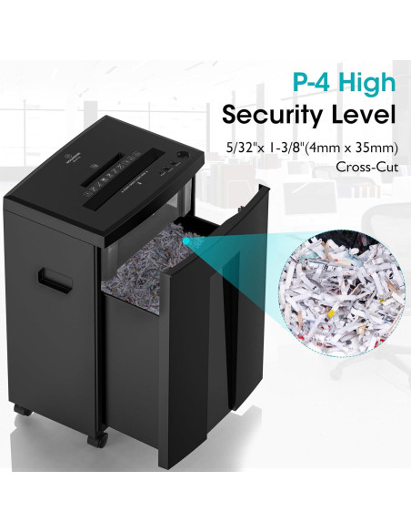 Trituradora de Papel WOLVERINE SD9113 18 Hojas Corte Cruzado