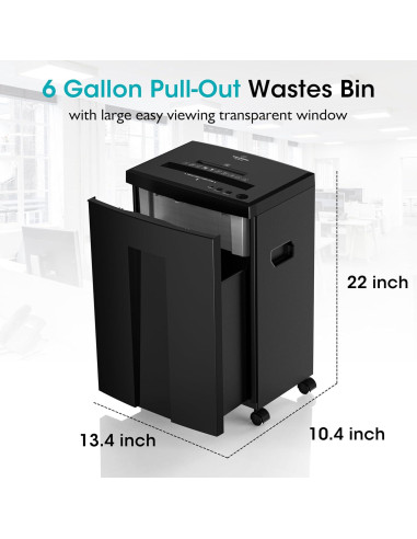 Trituradora de Papel WOLVERINE SD9113 18 Hojas Corte Cruzado