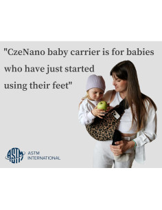 Portabebés Fular CzeNano Algodón Premium Leopardo Marrón 4-20 kg 2