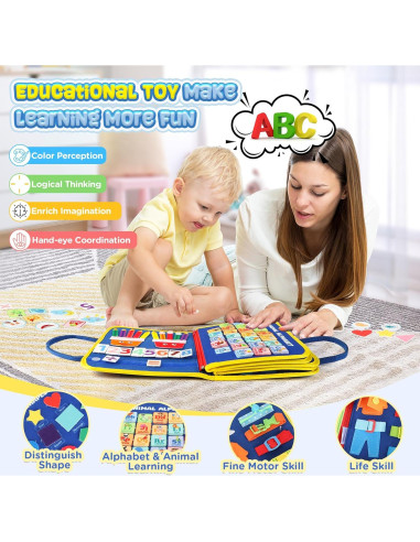 Tablero Ocupado Montessori URMYWO para Niños 1-4 Años