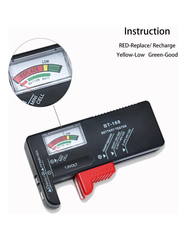 Probador de Baterías ZUFECY BT-168 Compacto 1.5V 9V