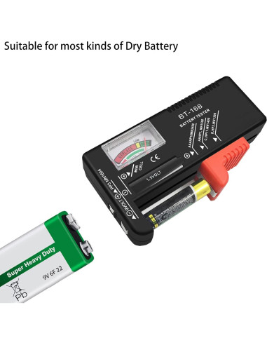 Probador de Baterías ZUFECY BT-168 Compacto 1.5V 9V