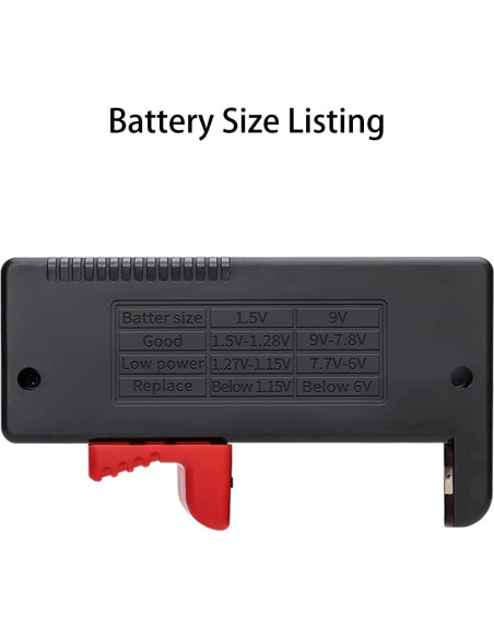 Probador de Baterías ZUFECY BT-168 Compacto 1.5V 9V