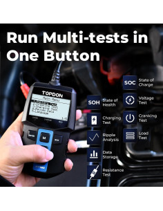 Probador de Batería TOPDON BT100 12V para Autos y Barcos 2