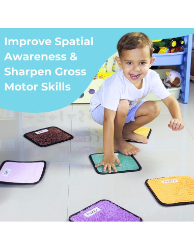 Alfombrillas Sensoriales ColorScape - Juguetes para Autismo 9 Piezas