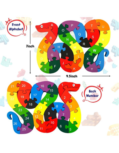 Rompecabezas de Alfabeto y Números Montessori LovesTown 20x15cm