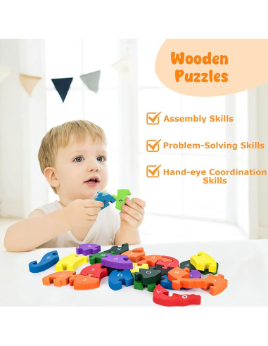 Rompecabezas de Alfabeto y Números Montessori LovesTown 20x15cm